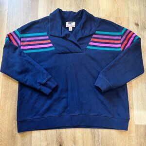 Lands End Serious Sweats Collared Hoodie Womens Size Large